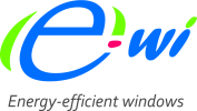 Логотип компании «ЭНЕРГОЭФФЕКТИВНЫЕ ОКНА E-WI»