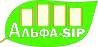 Логотип компании «Альфа-SIP - Производим СИП-панели, строим тёплые дома!»