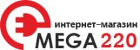Логотип компании «Mega 220- ваш поставщик электрики»